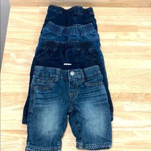 Bundle of (4) baby boy jeans